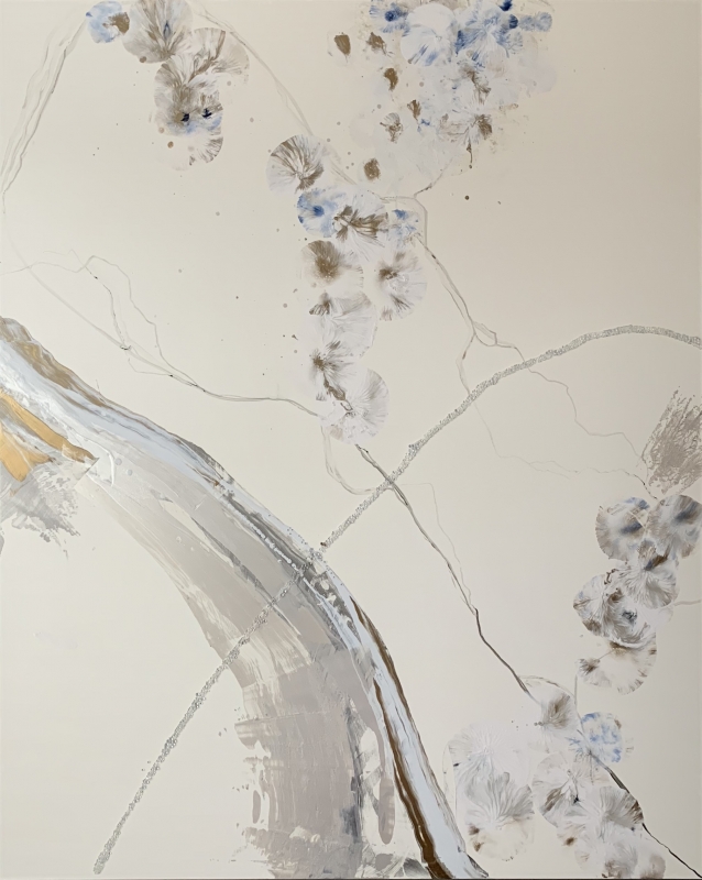 Grey and white Sparkle by artist Maria Martin